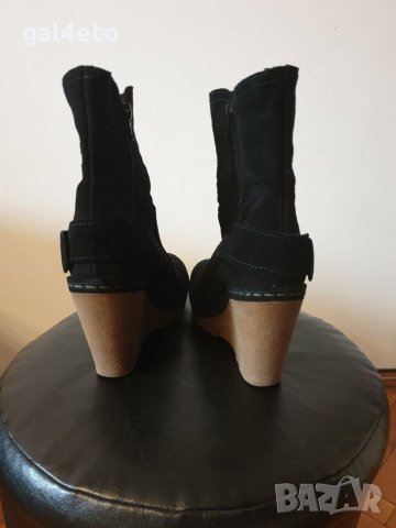 Боти естествен велур 35,5 - 36 номер, снимка 4 - Дамски боти - 26947999