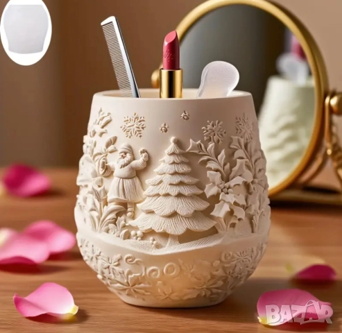 Молд кашпа с коледна елха , снимка 3 - Форми - 51563025