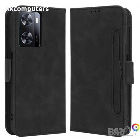 Oppo A57 4G / A57s 4G Wallet Калъф и Протектор