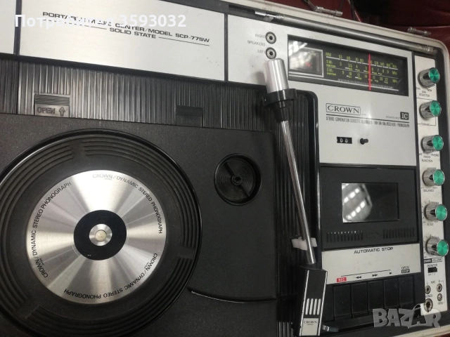 Crown SCP-77SW, тестван , снимка 8 - Грамофони - 52652812