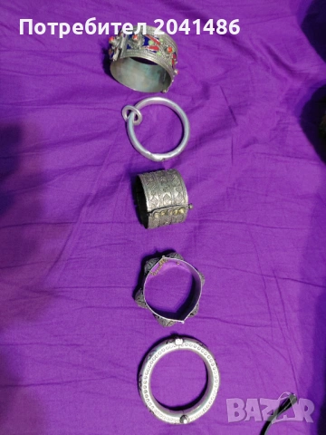 5 сребърни етнически гривни, снимка 2 - Гривни - 53219978