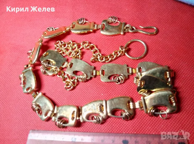 ПРЕКРАСНО СТИЛНО ДЕКОРАТИВНО ПОЗЛАТЕНО ФЕШЪН АРТ ДАМСКО КОЛАНЧЕ от БЛАГОРОДНА СТОМАНА 47376, снимка 4 - Колани - 47296531