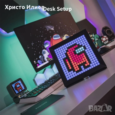 Фоторамка цифрова с пиксели 16 х 16 RGB LED програмируема Divoom Pixoo, снимка 8 - Лед осветление - 52465119