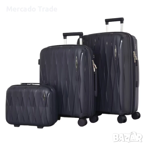 Комплект куфари и чанта Mercado Trade, 0606, Различни цветове, снимка 5 - Куфари - 52249876