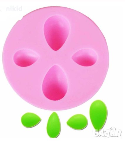 4 капки капка силиконов молд форма за декорация торта фондан шоколад