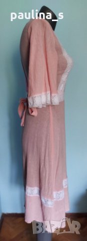 Винтидж кенарена рокля с дантела / Англия , снимка 5 - Рокли - 33306899