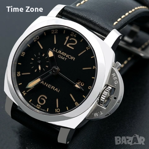 Panerai Luminor 1950 3 Days GMT 44mm Steel Black Dial Automatic Различни Варианти, снимка 3 - Мъжки - 48009872