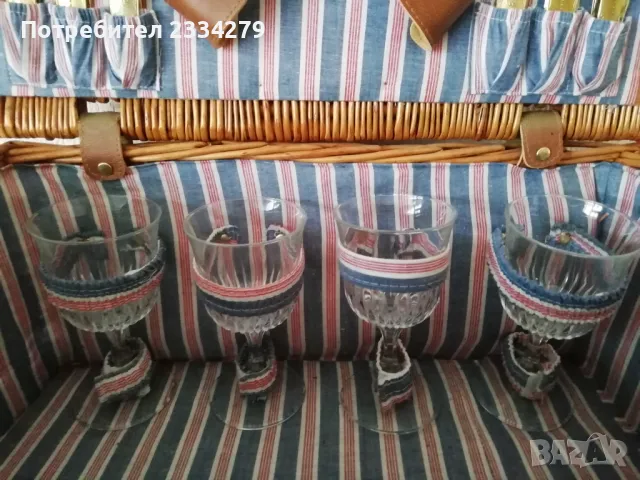 Стари ратанов куфар и кошница за пикници,туризъм,риболов и други. , снимка 15 - Сервизи - 50025587