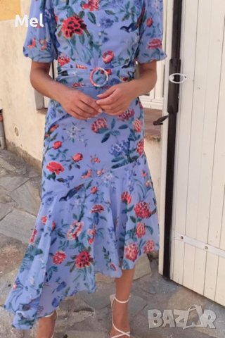 HOPE&IVY флорална рокля, нова, р-р XS, синя, , снимка 9 - Рокли - 43598287