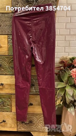 Кожен лачен панталон YSL*S/Yves Saint Laurent, снимка 13 - Панталони - 43785050