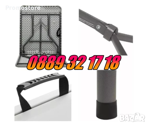 Сгъваема маса за кетъринг, градинска маса 180/74 см, къмпинг маса , снимка 4 - Градински мебели, декорация  - 51313646