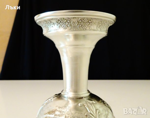 Калаен бокал,чаша за вино от калай с красиви селски картини. , снимка 6 - Антикварни и старинни предмети - 33670008