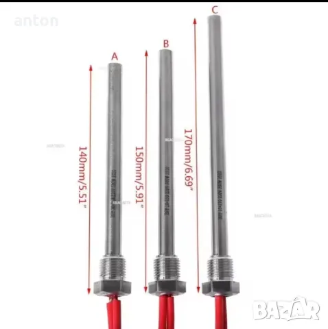 Електрическа запалка за пелетна камина 140mm 150mm 170mm 300W  220V M16, снимка 2 - Пелети - 36846571