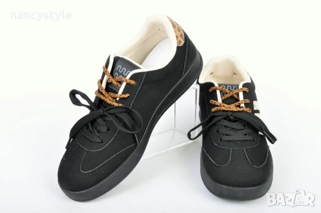 НОВО! Ниски спортни дамски кецове - Два цвята, снимка 3 - Кецове - 51688667