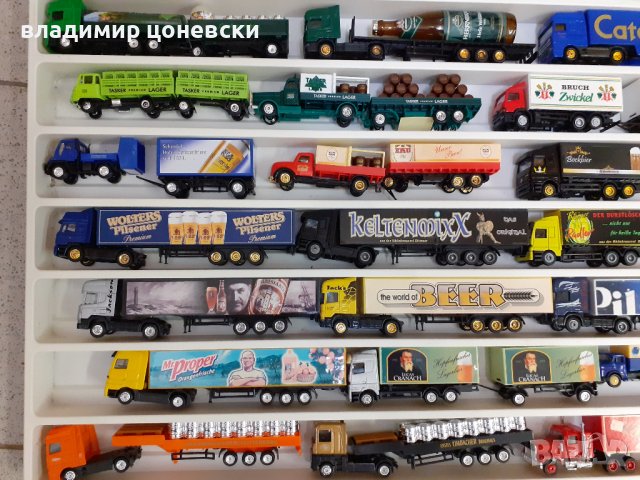 Голяма колекция камиончета TIR,рекламиращи бира,камион,количка,играчка, снимка 2 - Колекции - 39644652