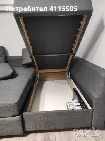 ъглов разтегателен диван с ракла, снимка 3 - Дивани и мека мебел - 51711997