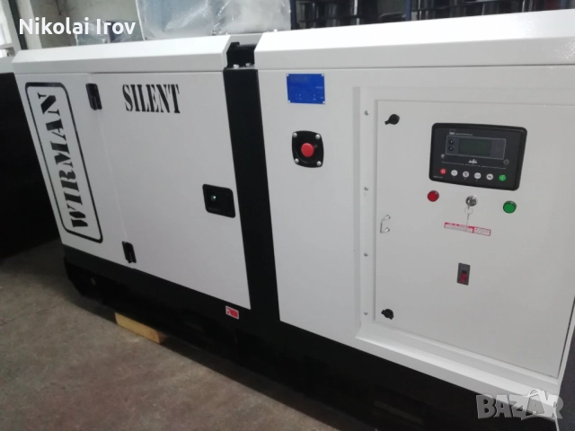 Генератор WIRMAN от затворен тип 90kva с автоматичен превключвателен панел, водно охлаждане 1500 об/
