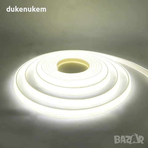 COB LED лента XUNATA 220V, 2 м, 288 LED/m, IP65, студена светлина 4000K, снимка 6 - Лед осветление - 52652086