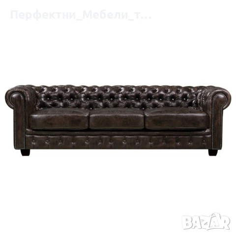 4местен диван тип честърфилд-доставка до 7 дни-еко кожа кафяв,състарен зелен и състарен червен цвят, снимка 3 - Дивани и мека мебел - 51106506