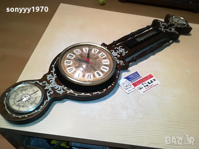 антика-84х22см-часовник с уреди от франция 2506211203, снимка 3 - Антикварни и старинни предмети - 33329392