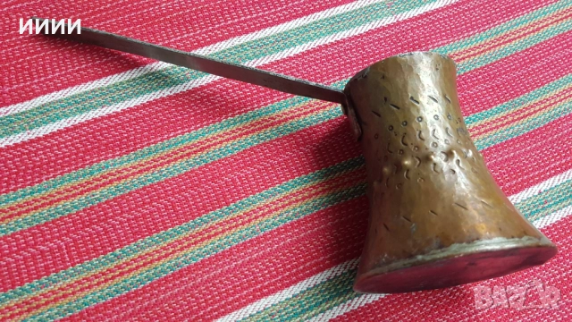 Бакърено джезве , снимка 2 - Антикварни и старинни предмети - 51867921