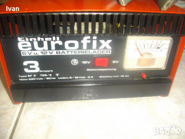 Einhell Немско Зарядно/Станция 6/12 Волта Старо Високо Качество-3,0А Отлично-Като Ново, снимка 3 - Други инструменти - 36750737