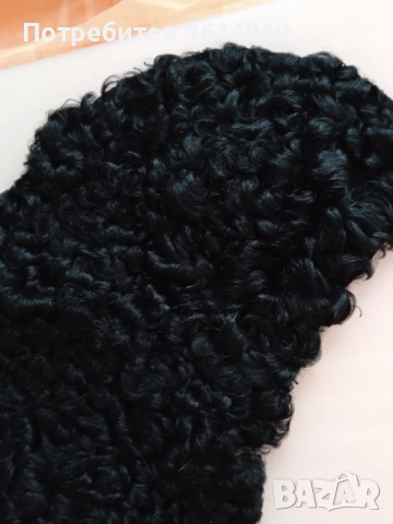 Яка от естествен косъм каракул НОВО, снимка 2 - Шалове - 52936347