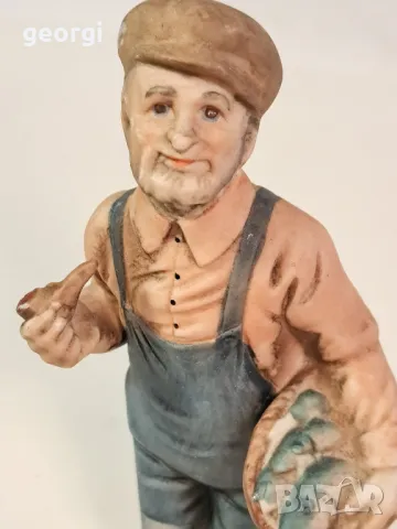 порцеланова фигурка бисквит рибар с лула 6/5, снимка 4 - Колекции - 49324600