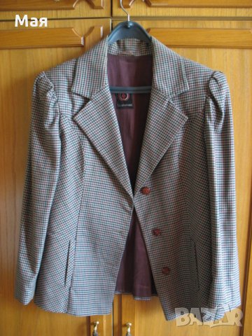 Карирано сако 48 размер - класическа удължена кройка, снимка 10 - Сака - 34613318