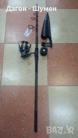 ПРОМО!!! Комплект от 3 броя карбонов телекарп+3 броя макара 7000 с резервна шпула - 330 лв.