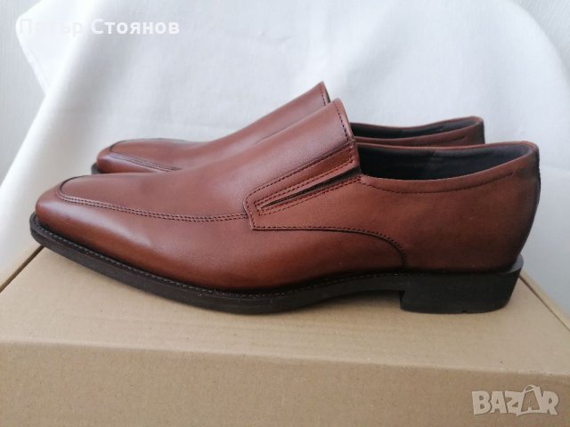 Елегантни мъжки обувки от естествена кожа ECCO №46, снимка 4 - Официални обувки - 33407453