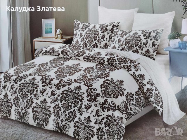 👉 Луксозен двулицев спален комплект от сатениран памук , снимка 4 - Спално бельо - 43429064