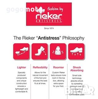 ПРОД. КАТО НОВИ арт, винтидж боти rieker® original SINCE 1874,ANTISTRESS,естествена кожа,41-42,GOGO