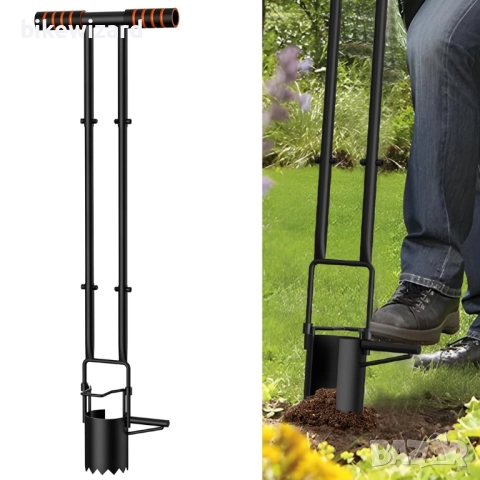 инструмент за засаждане на луковици на цветя, двойна скоба, плъзгаща се поставка за крака НОВО