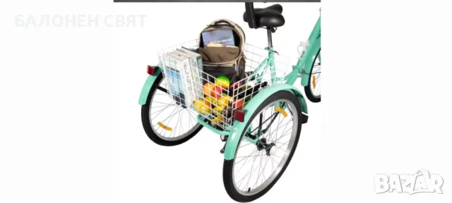 Сгъваема велотриколка с Безплатна Доставка 24 цола 7 скорости, снимка 6 - Велосипеди - 48344975
