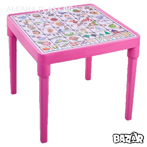 Детска маса с БЪЛГАРСКА АЗБУКА , снимка 2 - Мебели за детската стая - 26000187