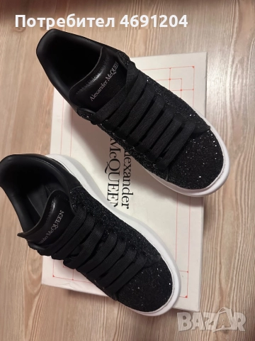 Alexander McQueen sneakers black sparkle, снимка 7 - Маратонки - 52923567