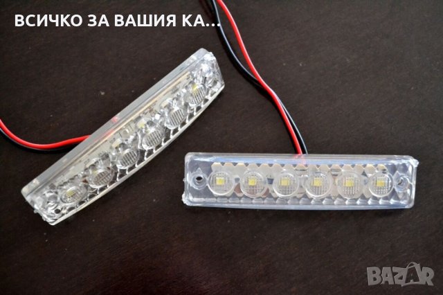 Диодни LED ЛЕД БЕЛИ габарити лед светлини 12V и 24V, снимка 4 - Аксесоари и консумативи - 35346884