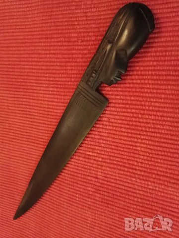 Винтидж нож за писма от абанос, Африка. , снимка 5 - Ножове - 49221182