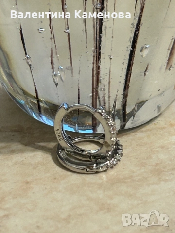 Сребърни обеци(925)  ,нови .Английско закопчаване , снимка 14 - Обеци - 52350380