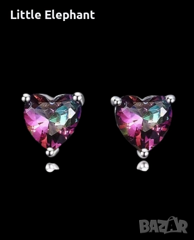 Oбеци сърца"Multicoloured hologram",колекция"Hearts"/нови