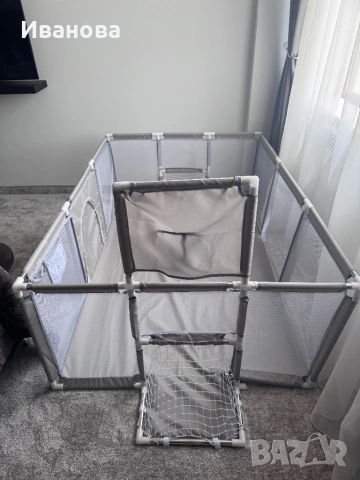 Кът за игра Selonis, Полиестер/Полиетилен, 180x122x62 см, Сив, 1 година+, снимка 5 - Други - 53062397