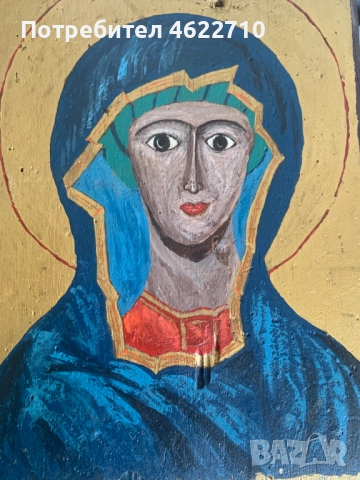  икона рисувана на дърво, снимка 2 - Антикварни и старинни предмети - 52887009