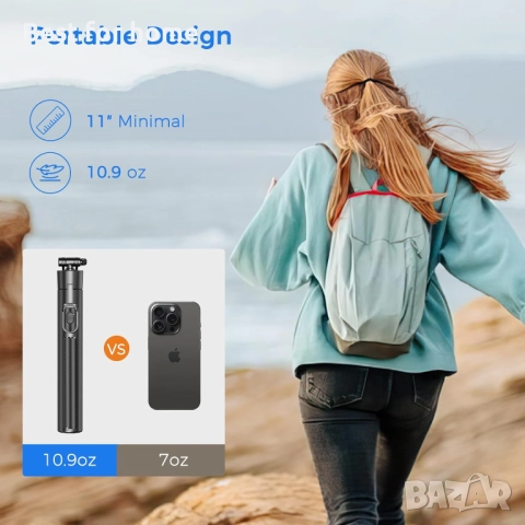 Професионален Селфи Стик 1.5м с Трипод и Bluetooth дистанционно – Компактен и стабилен, снимка 5 - Селфи стикове, аксесоари - 52966883