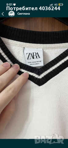 блуза zara, снимка 2 - Блузи с дълъг ръкав и пуловери - 44854229