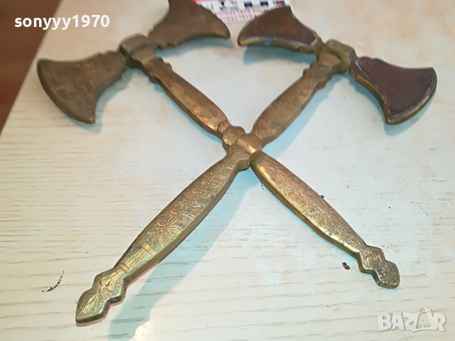 БРАДВИ МЕД/МЕСИНГ-ВНОС АНГЛИЯ 2304221923, снимка 2 - Антикварни и старинни предмети - 36546744