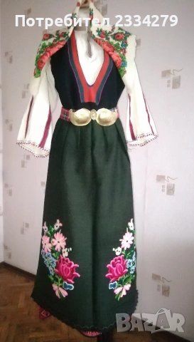 Стара тракийска женска носия ,,Увалиски" сукман, риза, престилка. , снимка 7 - Антикварни и старинни предмети - 53235922