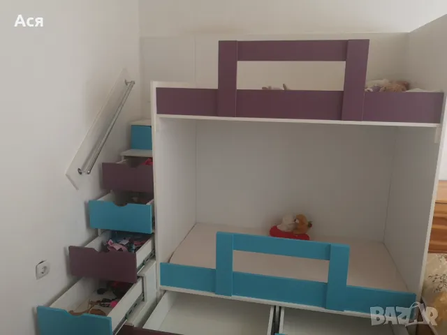 Двуетажно легло , снимка 2 - Мебели за детската стая - 49867114