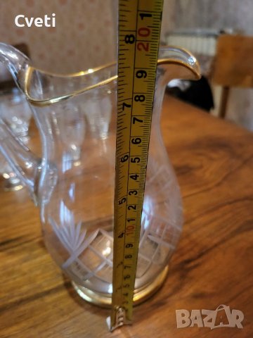 Ретро кристална кана и чаши , снимка 11 - Сервизи - 38041954