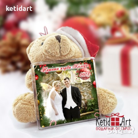 Коледно мече със снимка, снимка 2 - Коледни подаръци - 42975484